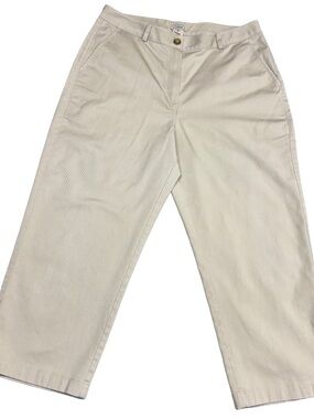 L.L. Bean Classic Khaki Cropped Twill Pants Chinos Women’s Size 12
